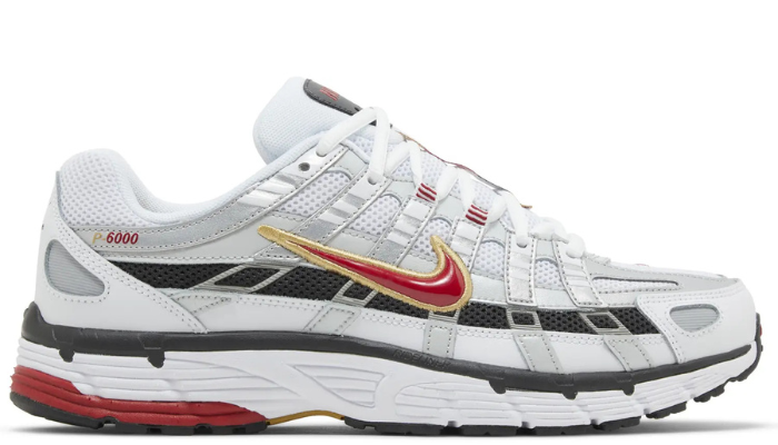 NIKE P-6000 PLATINUM VARSITY RED