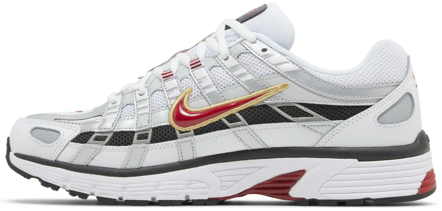 NIKE P-6000 PLATINUM VARSITY RED