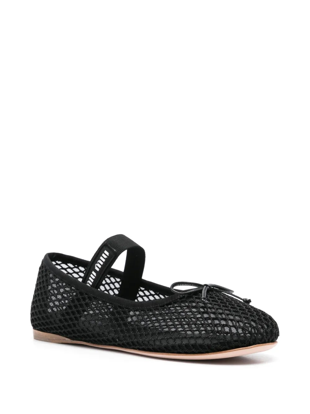 Woven nappa leather ballerinas