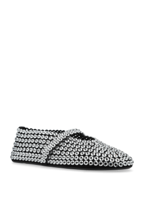 Alaïa SILVER Ballerinas Eyelet