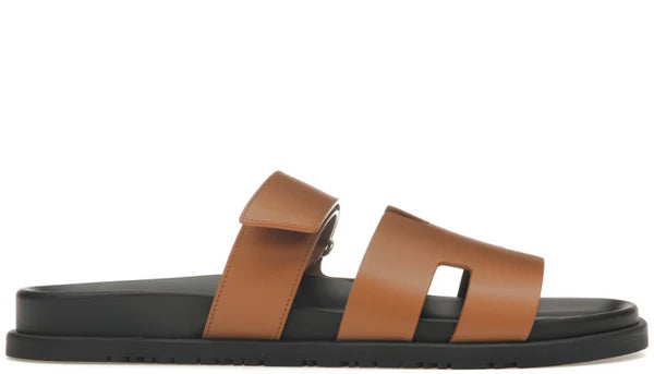 HERMES CHYPRE SANDAL NATUREL CALFSKIN LEATHER
