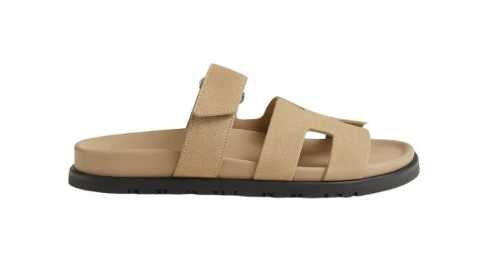 Hermes Brown Suede Chypre Sandals