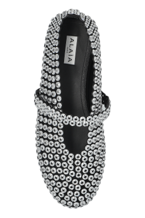 Alaïa SILVER Ballerinas Eyelet