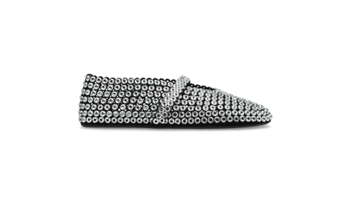 Alaïa SILVER Ballerinas Eyelet