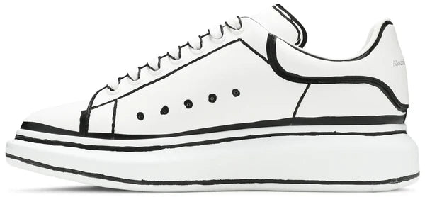 Alexander McQueen White & Black Outline Oversized