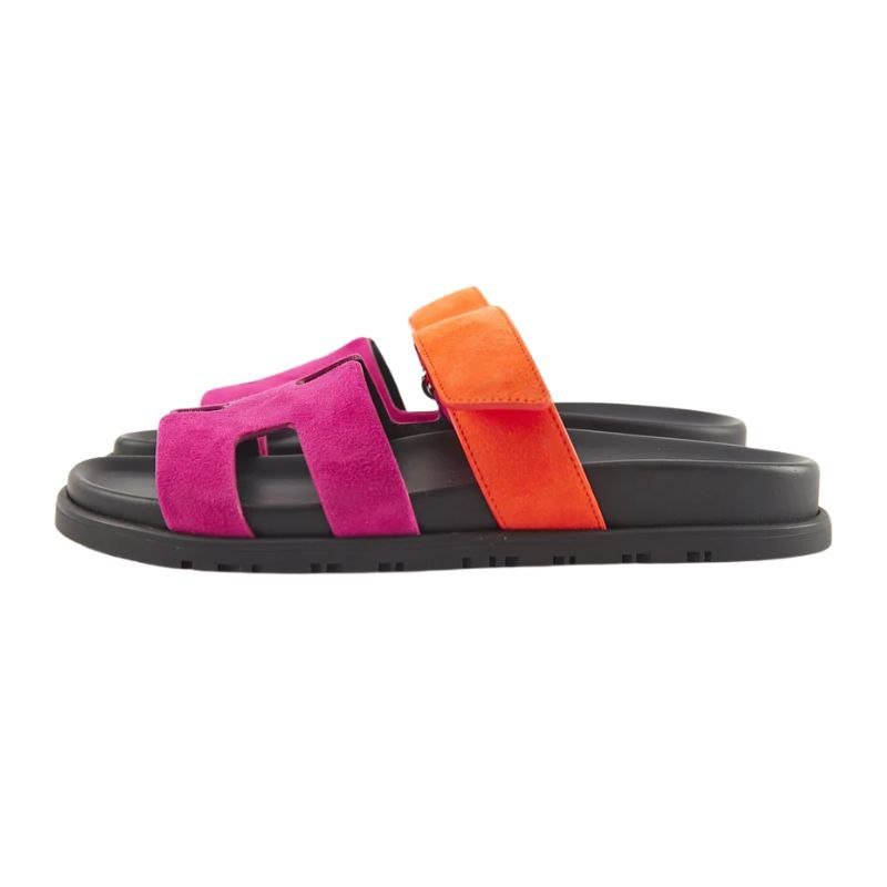 Suede Goatskin Womens Chypre Sandals Rose Chapas Orange Synthetique