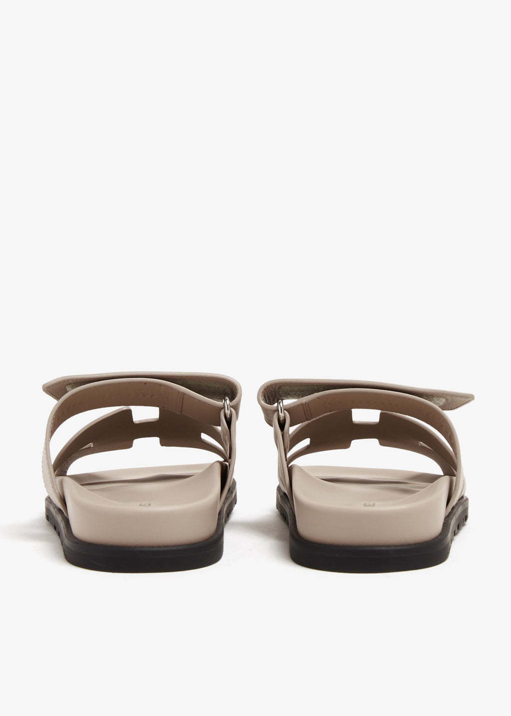 HERMES CHYPRE SANDAL BEIGE MASTIC CALFSKIN LEATHER