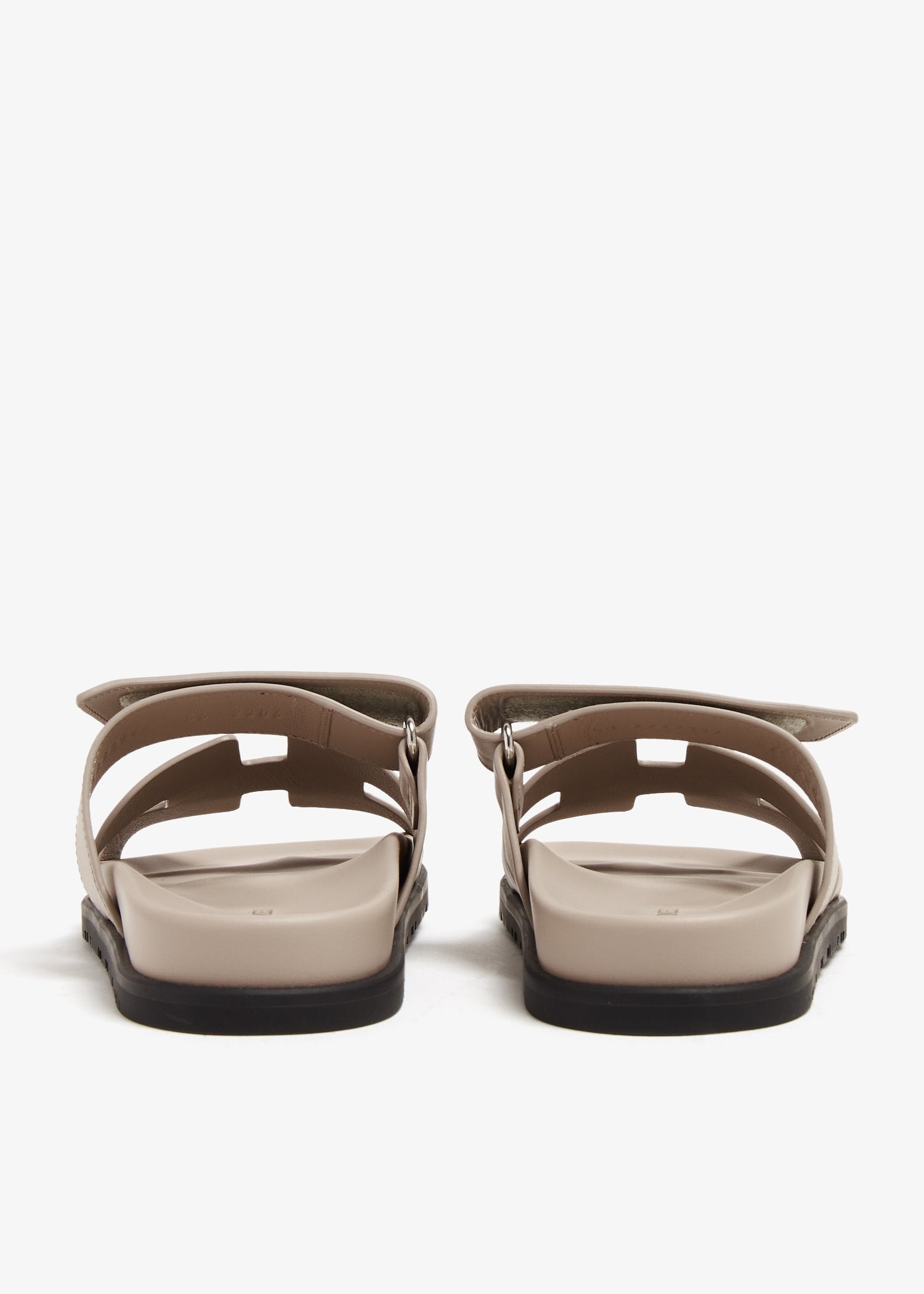 HERMES CHYPRE SANDAL BEIGE MASTIC CALFSKIN LEATHER
