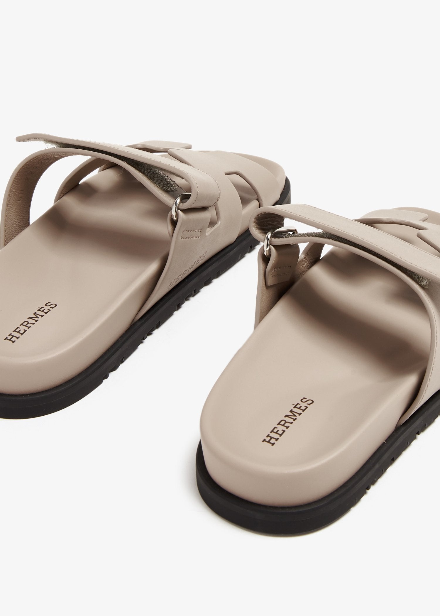 HERMES CHYPRE SANDAL BEIGE MASTIC CALFSKIN LEATHER