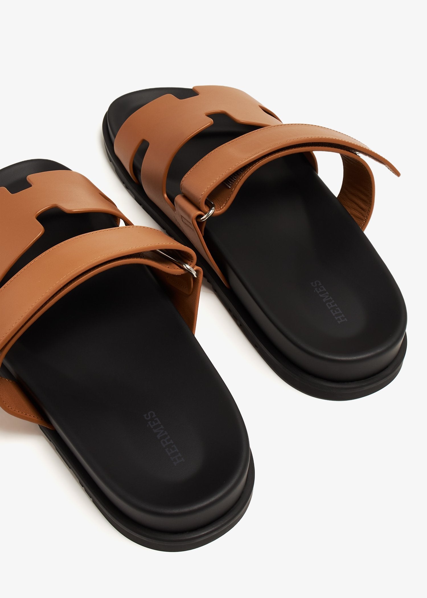 HERMES CHYPRE SANDAL NATUREL CALFSKIN LEATHER